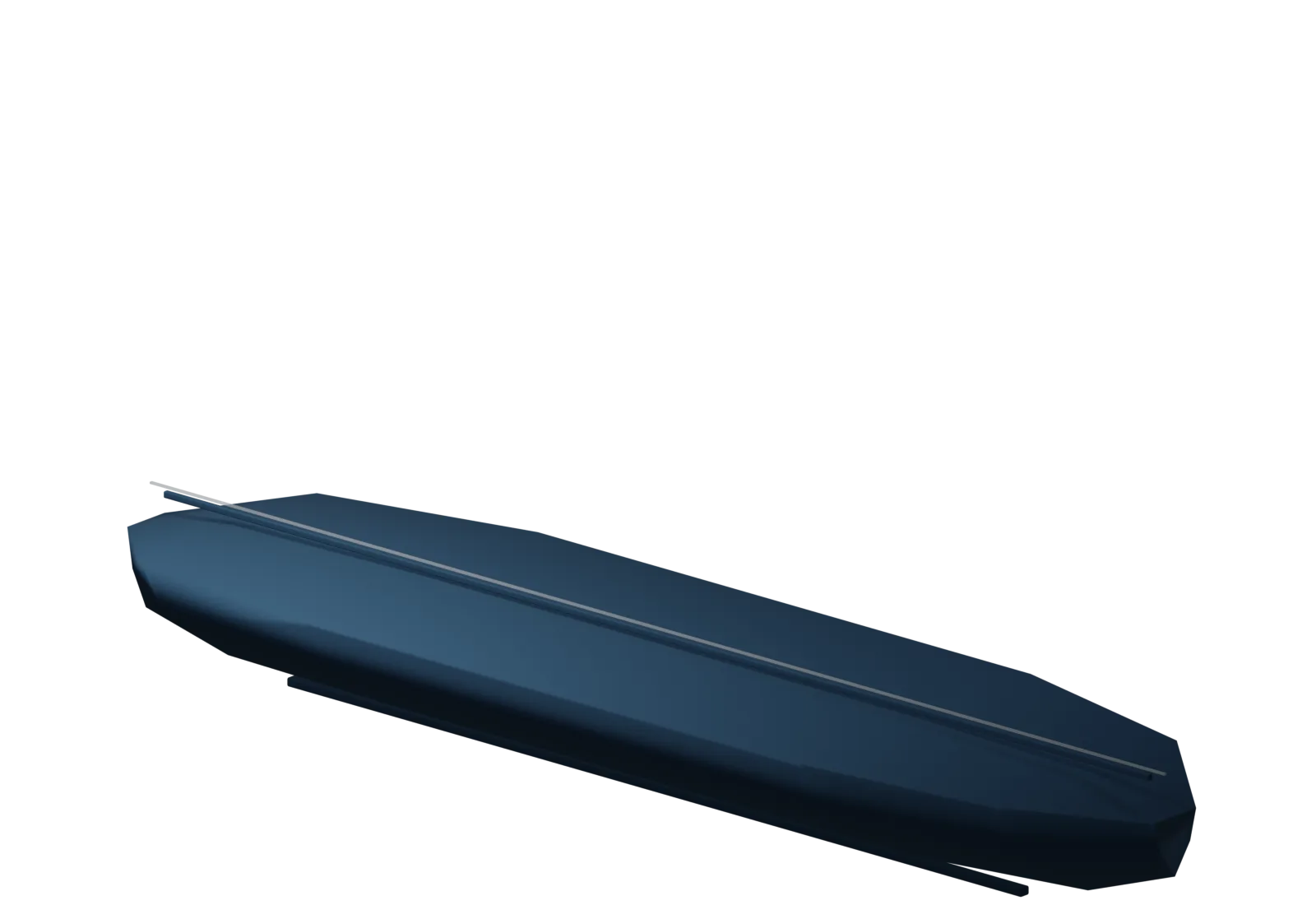 Isolated render of the vessel hull and structural shell